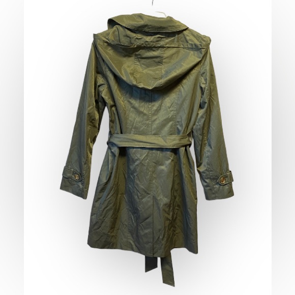NWOT Michael Kors Trench Coat SZ S Olive Green - Picture 2 of 7